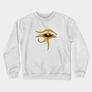 Eye of Ra All Seeing Eye in Rustic Gold Crewneck Sweatshirt